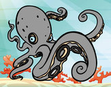 Coloring page Angry Octopus painted byGemma