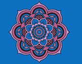 Coloring page Mandala oriental flower painted byDivaB