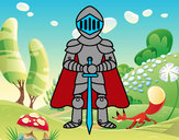 Coloring page Knight with cape painted by2233