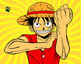 Coloring page Monkey D. Luffy painted byaceflame01