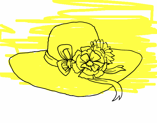 Hat with flowers