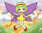 Coloring page Flying fairy painted bybarbie_kil