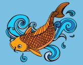 Coloring page Koi painted byShelbyGee
