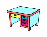 Coloring page Writing desk painted byannabelle