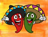 Coloring page Mexican Peppers painted bybarbie_kil