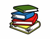 Coloring page Stack of books painted byredhairkid