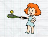 Coloring page Girl with racket painted bybarbie_kil