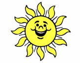 Coloring page Happy sun painted byredhairkid