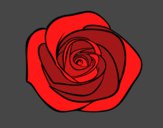 Coloring page Rose flower painted byDKAcrazy