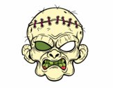 Coloring page Zombie face painted byodddbenavi