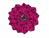 Coloring page Dahlia painted bysparker