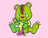 Coloring page Scary teddy bear painted byfrankiek