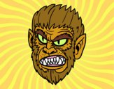 Coloring page Werewolf face painted byfrankiek