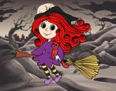 Little Witch with broom 