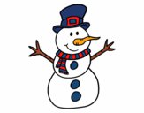 Snowman wearing hat