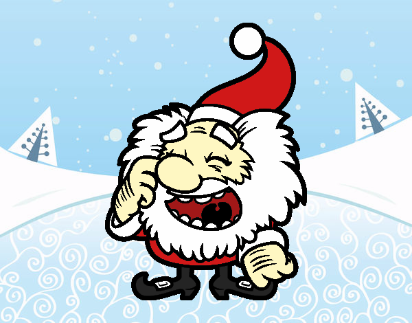 Mini Santa Claus laughing