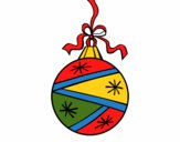 Coloring page A Christmas round ball painted byRACHE