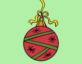 Coloring page A Christmas round ball painted byTheColor