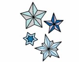 Coloring page Snowflakes painted bystefania