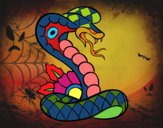 Coloring page Cobra tattoo painted bycathy