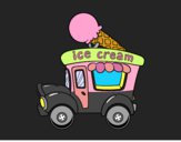Coloring page Ice cream food truck painted byLilypop
