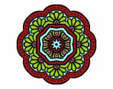 Coloring page modernist mosaic mandala painted byemma7200