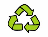 Coloring page Recycling symbol painted bynelli00949