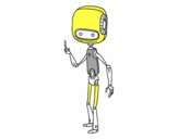 Coloring page Skinny robot painted bySghanomi