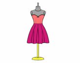 Coloring page Strapless dress painted byLilypop