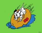 101 dalmatiens - Puppy over an inflatable donut