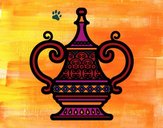 Coloring page Arabic vase painted bythumperi