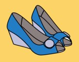 Coloring page Beautiful shoes painted byLucky