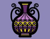 Coloring page Decorated vase painted bypinkrose