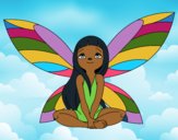 Coloring page Fantastic fairy painted byCharlotte