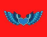 Coloring page Heart with wings painted byPRETTY_P