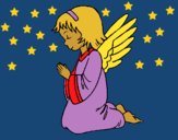 Coloring page Angel praying painted byCharlotte