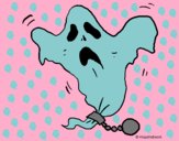Coloring page Ghost in chains painted bycherie