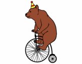 Bear on a bicycle
