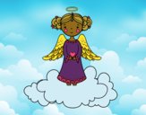 Coloring page Christmas Angel 3 painted byCharlotte