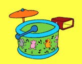 Coloring page Drums painted bymindella