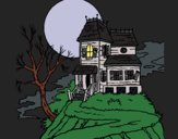 Coloring page Haunted house painted byCharlotte