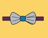 Coloring page Modern bow tie painted bymindella