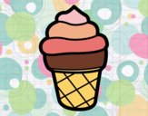 Coloring page Sweet icecream painted byCharlotte