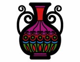 Coloring page Decorated vase painted bykristi