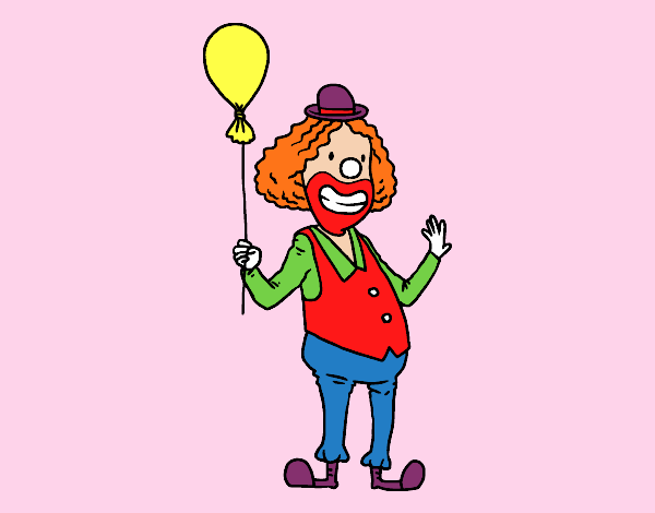  Clown and balloon