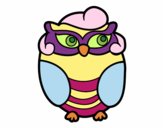 Coloring page Female owl painted byphreec
