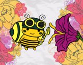 Coloring page Harvest bee painted byCharlotte