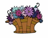 Coloring page Basket of flowers 7 painted bysmaxwell