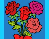 Coloring page Bunch of roses painted byKArenLee