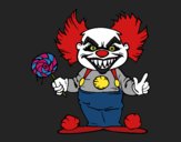 Coloring page Diabolical clown painted byKArenLee